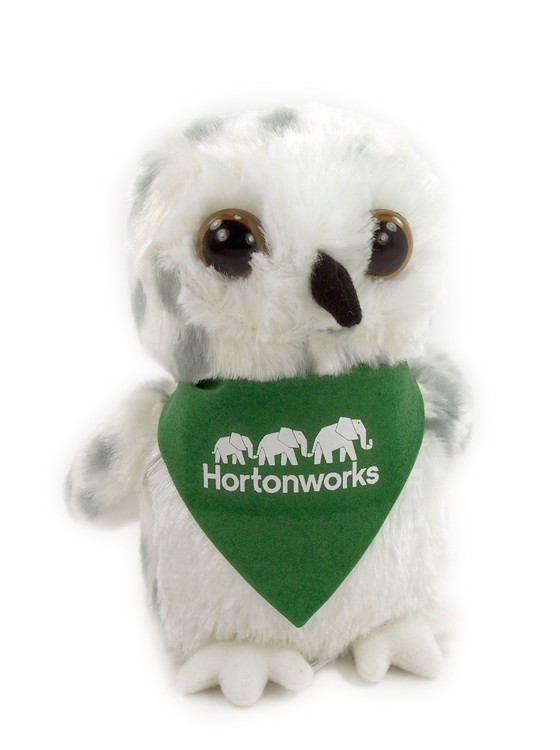 8" Snowy Owl with Bandana and One Color Imprint 2