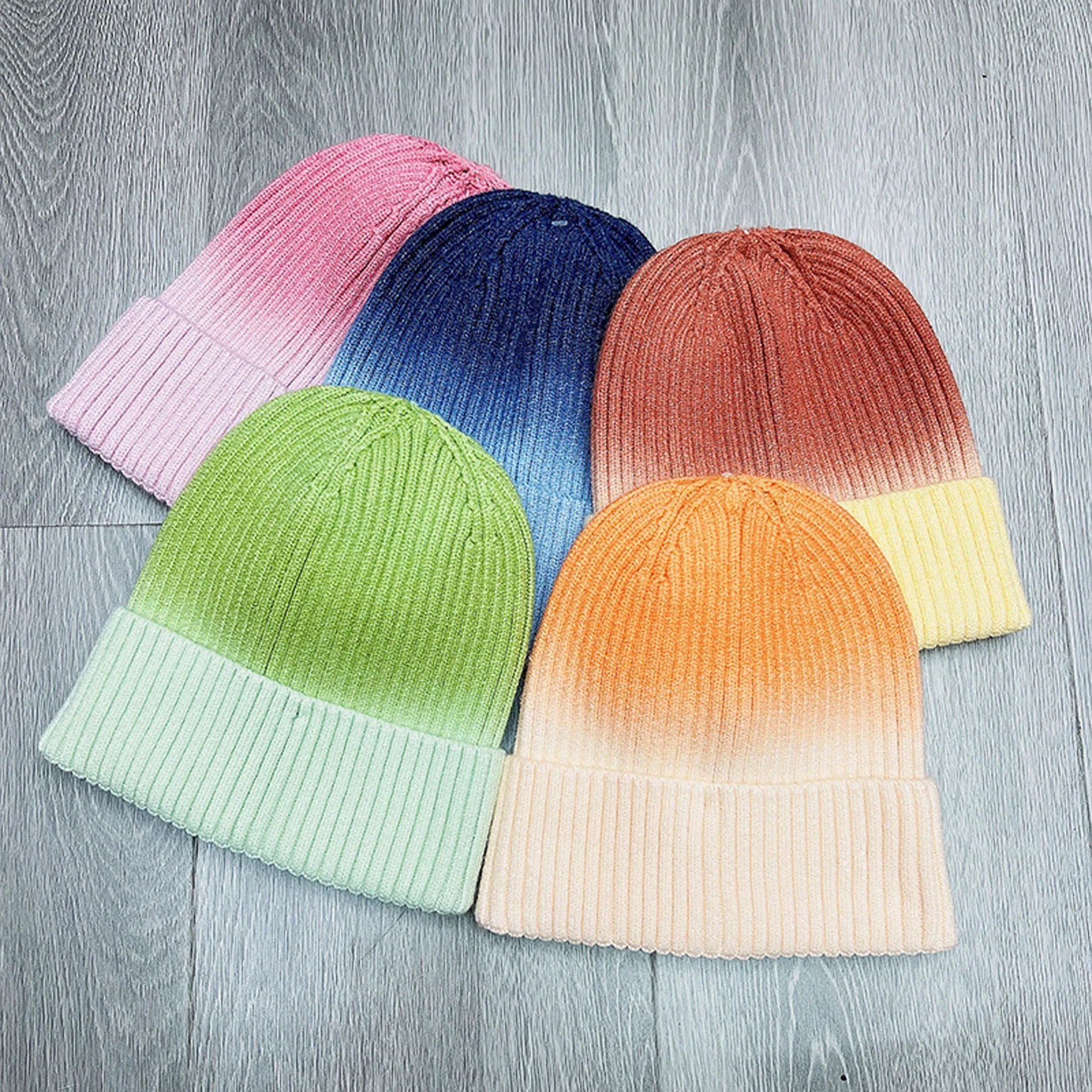 Gradient Color Knitted Beanie 5