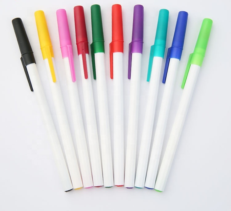 Basic Ballpoint Pen with Colored Cap and Accent 5