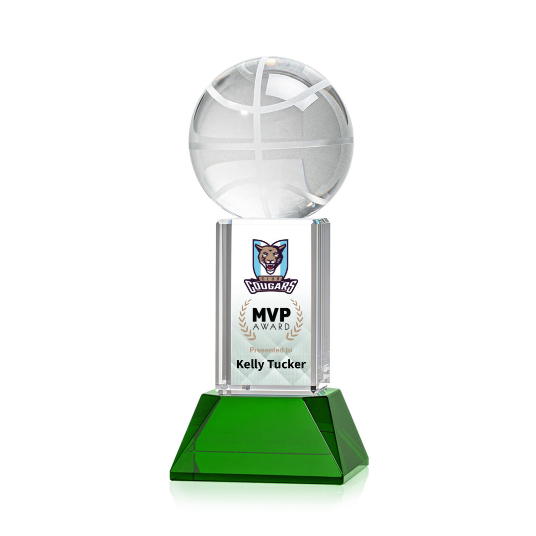 Basketball VividPrint™ Award on Stowe - Green 2
