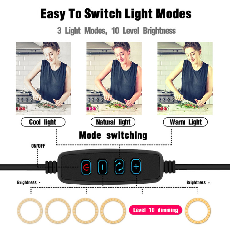 LED ring light holder Live Broadcast Phone Bracket 5