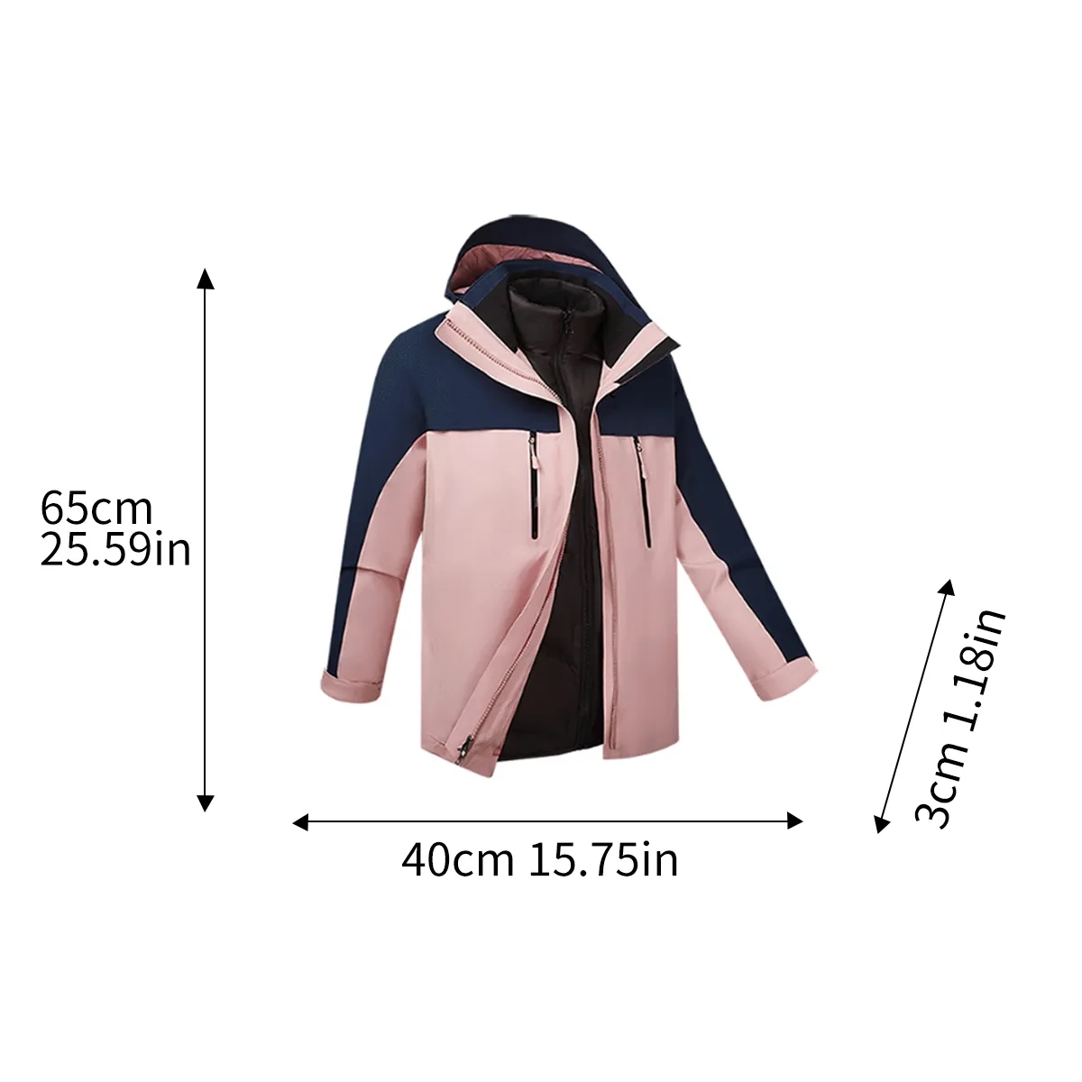 2 In 1 Waterproof Insulated Jacket With Removable Liner 5