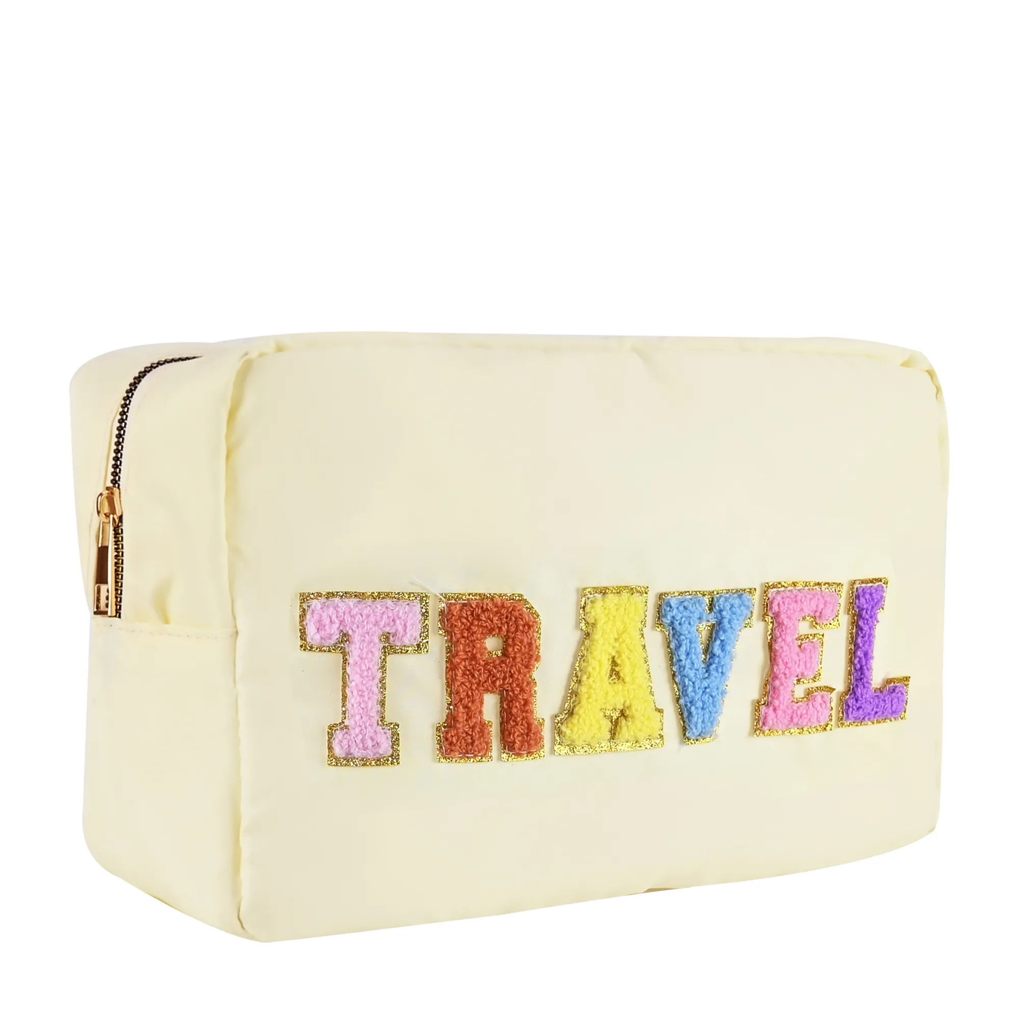 Polyester Cosmetic Bag With Chenille Letters 3