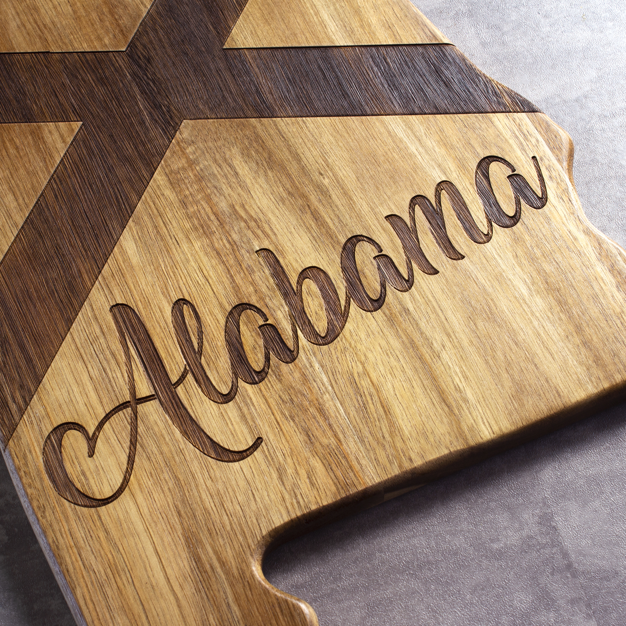 Rock & Branch® Origins Series Alabama State Shaped Wood Serving and Cutting Board 6