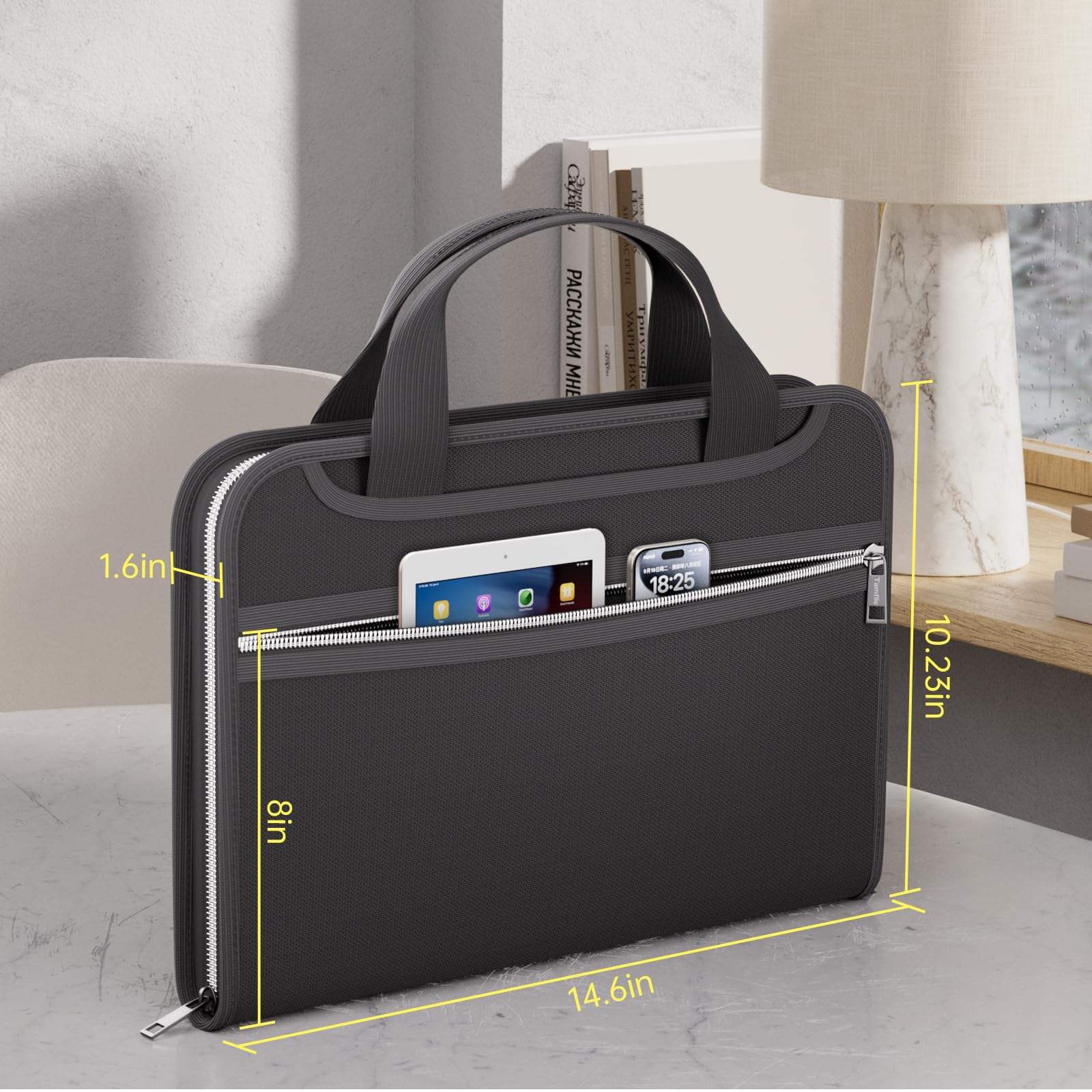 12 Pockets Fireproof Accordion File Organizer w/ Handle 5