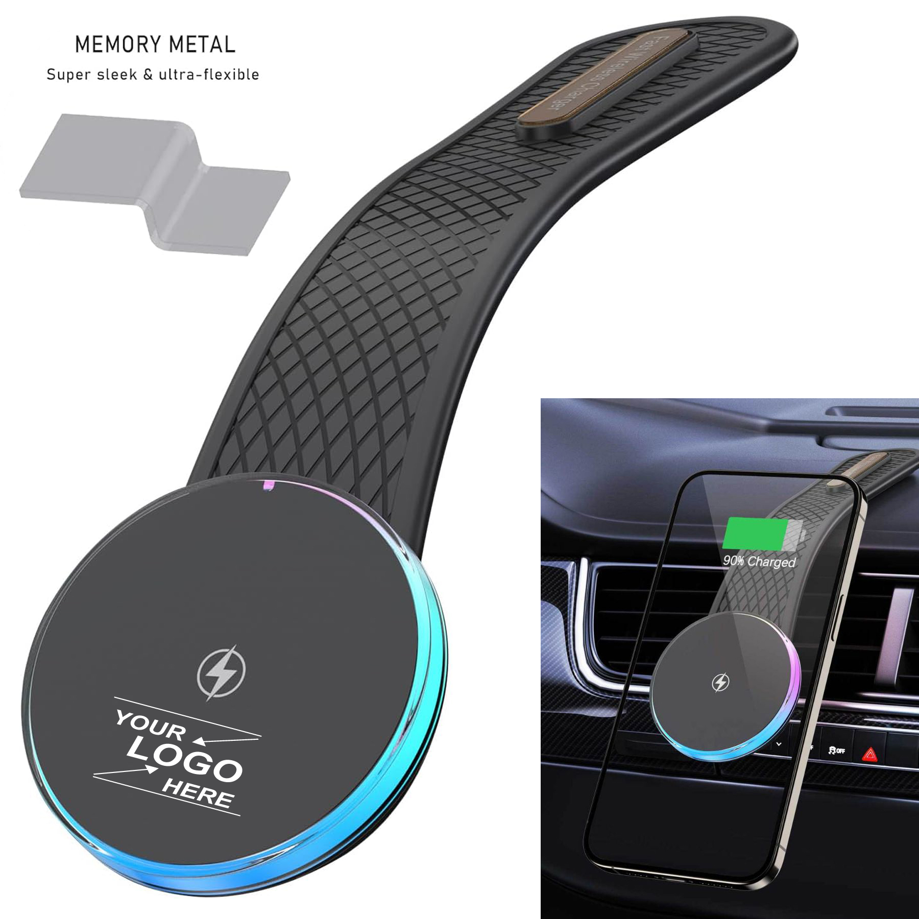 15W Magnetic Wireless Car Phone Charger Holder 4