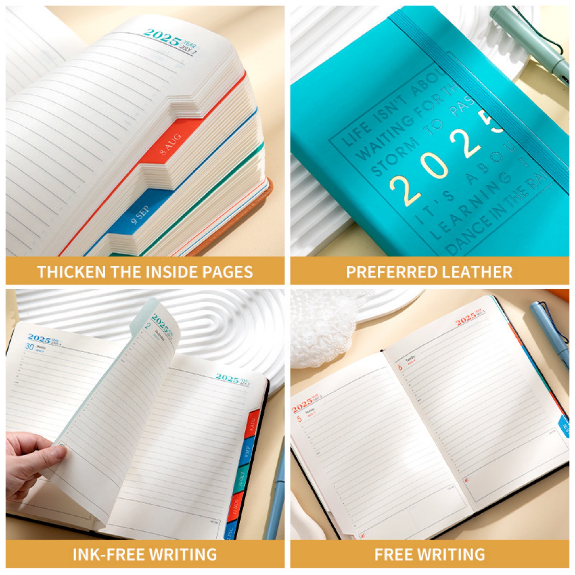 2025 Jan - Dec 5.8" x 8.4" A5 Daily Planner 2