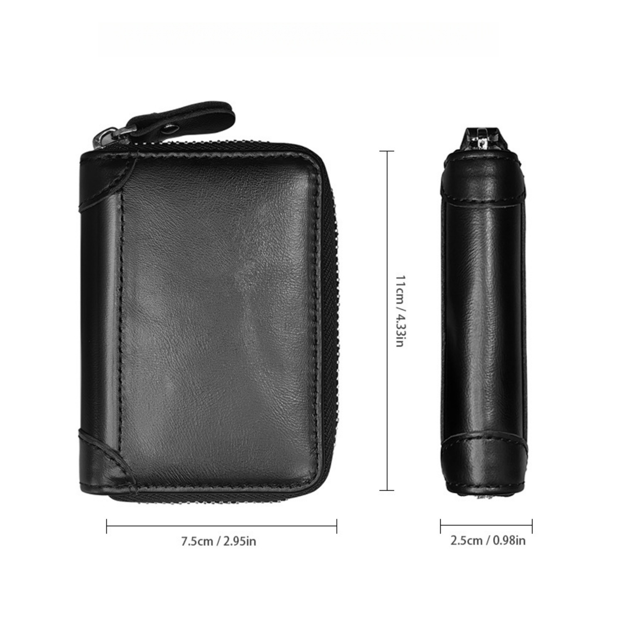 Genuine Leather RFID-Blocking Accordion Card Holder 5