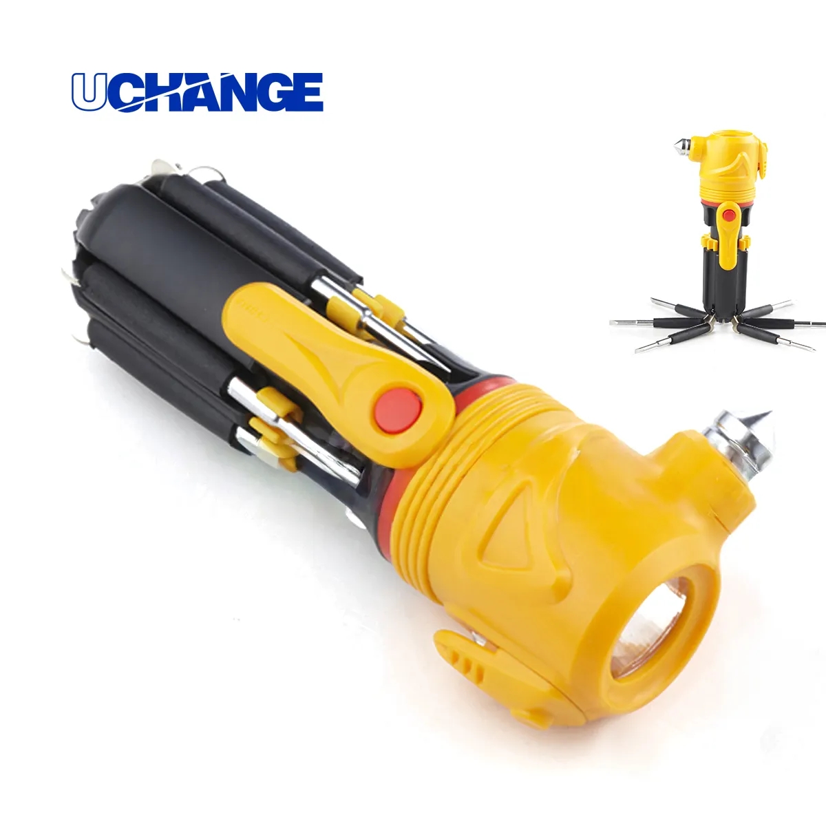 12 In 1 Emergency Car Multi-Tool With Safety Hammer & Light 5