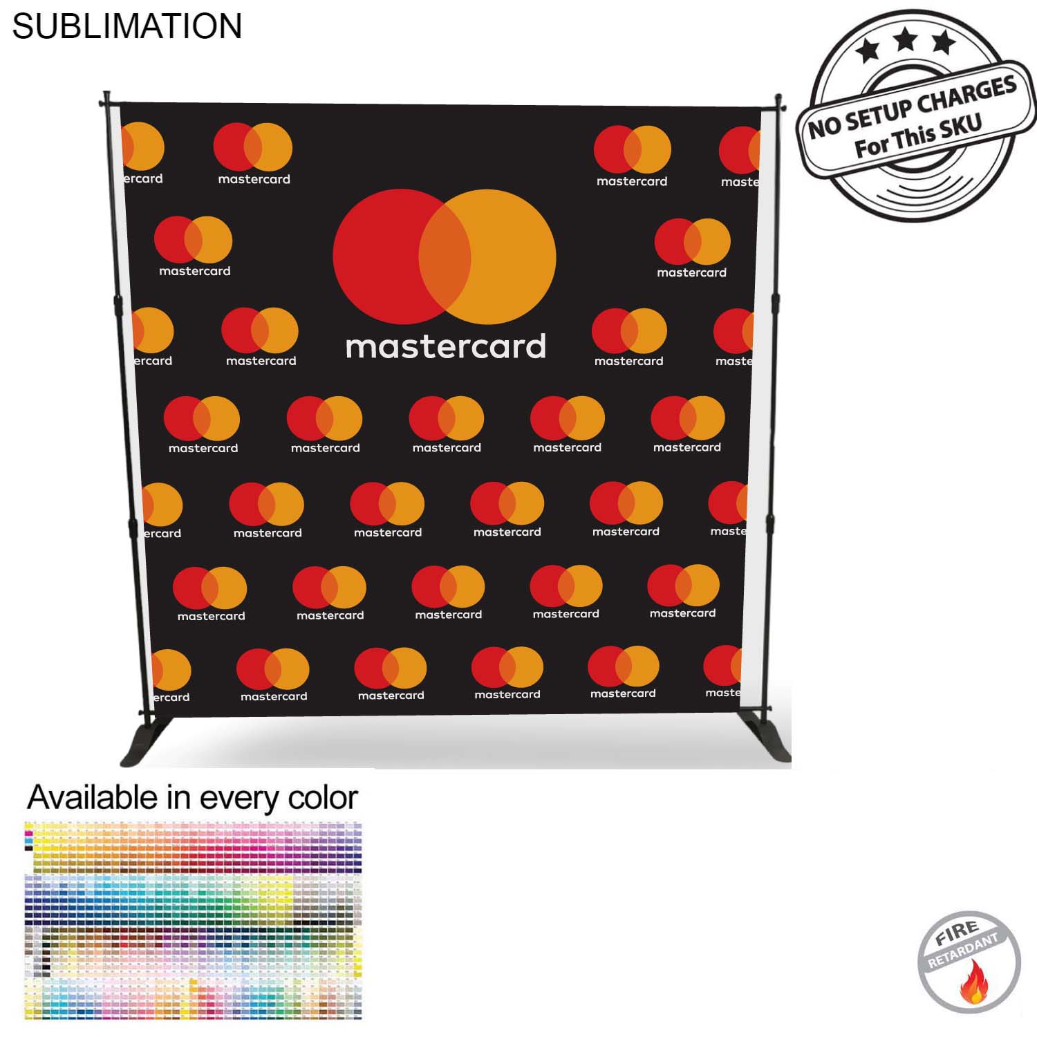 Business 8' Backdrop, Media Wall, with Full Color Graphics, Photos, NO SETUP CHARGE 4