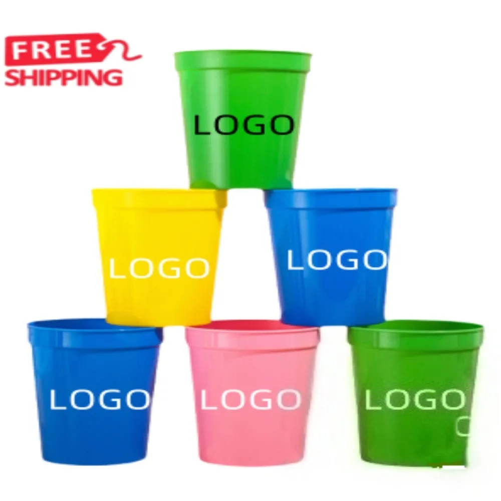 Wholesale BPA Free Reusable Plastic Cups 12oz 6