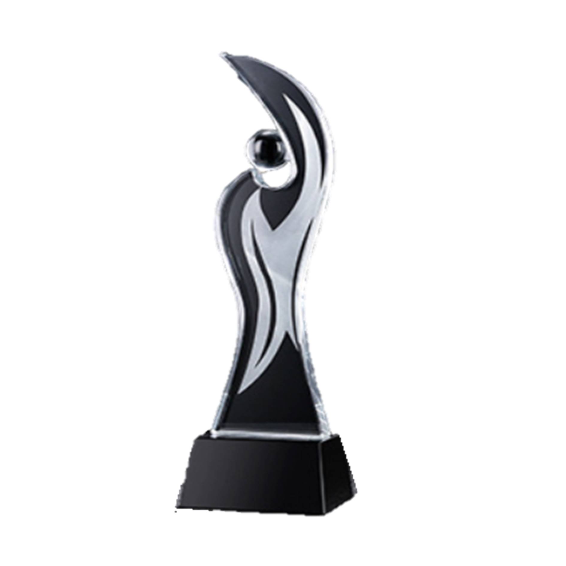 Creative Crystal Glass Trophy With Wooden Base 1