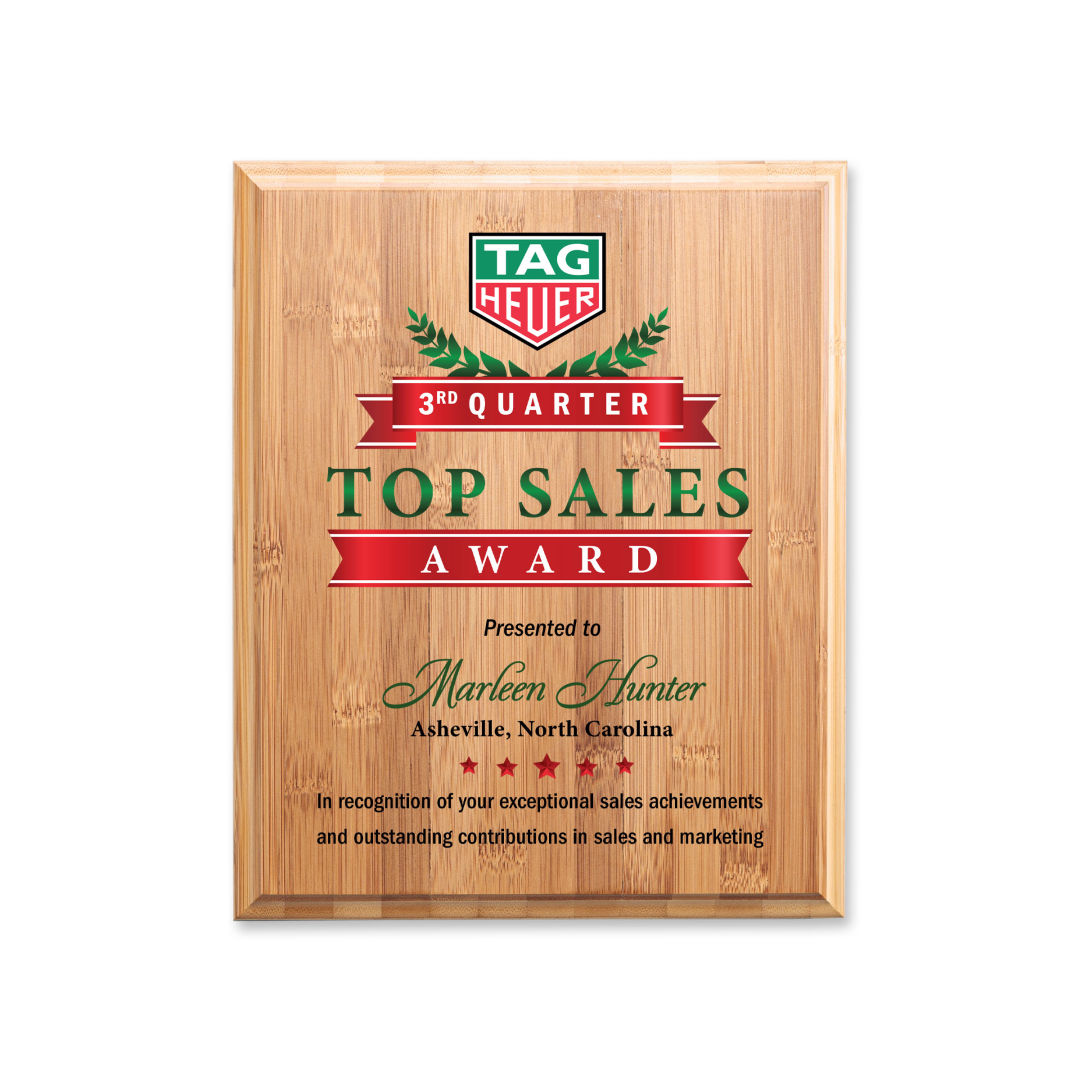 Bamboo VividPrint™ Plaque 12