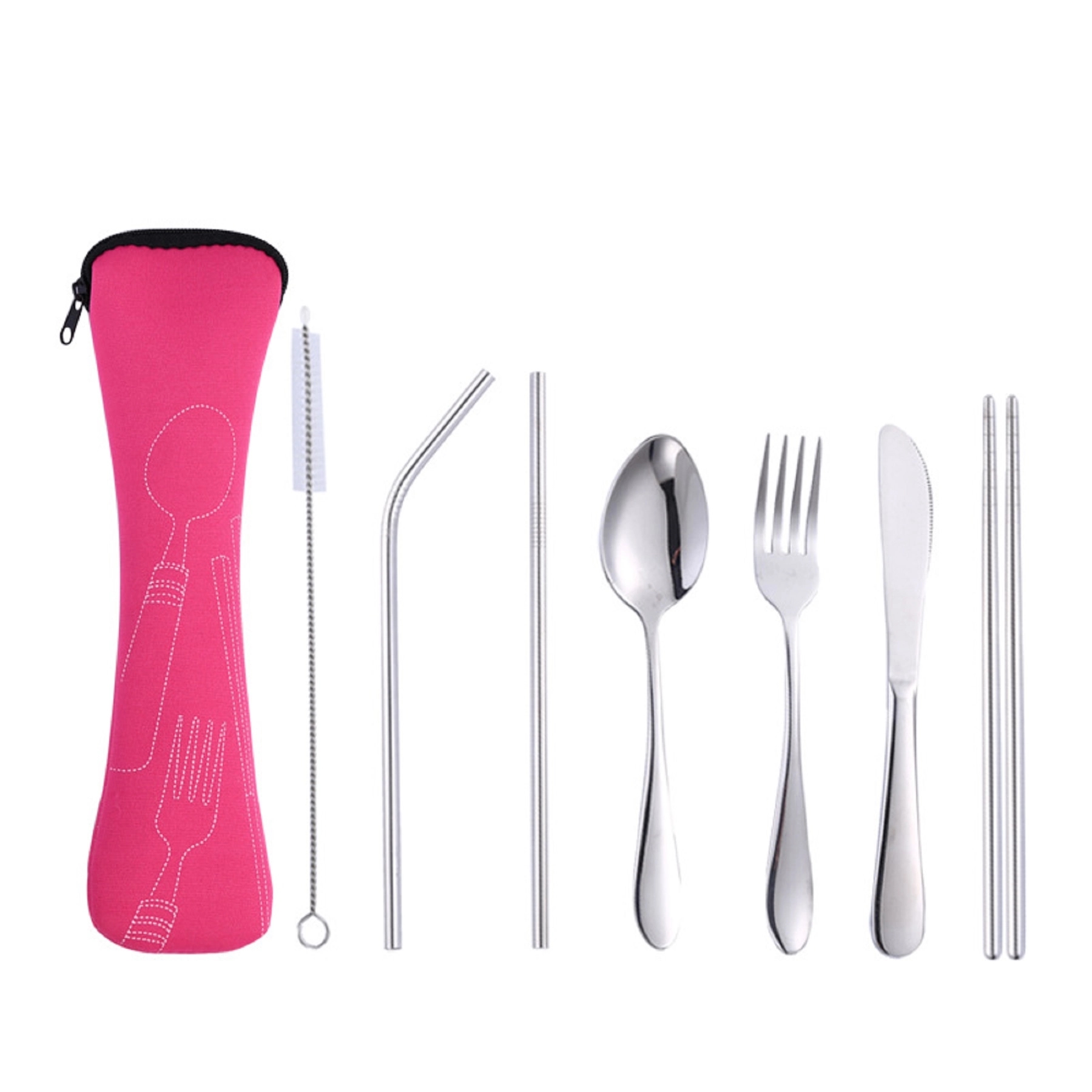 Stainless Steel Cutlery 7 Piece Set with Neoprene Bag 11