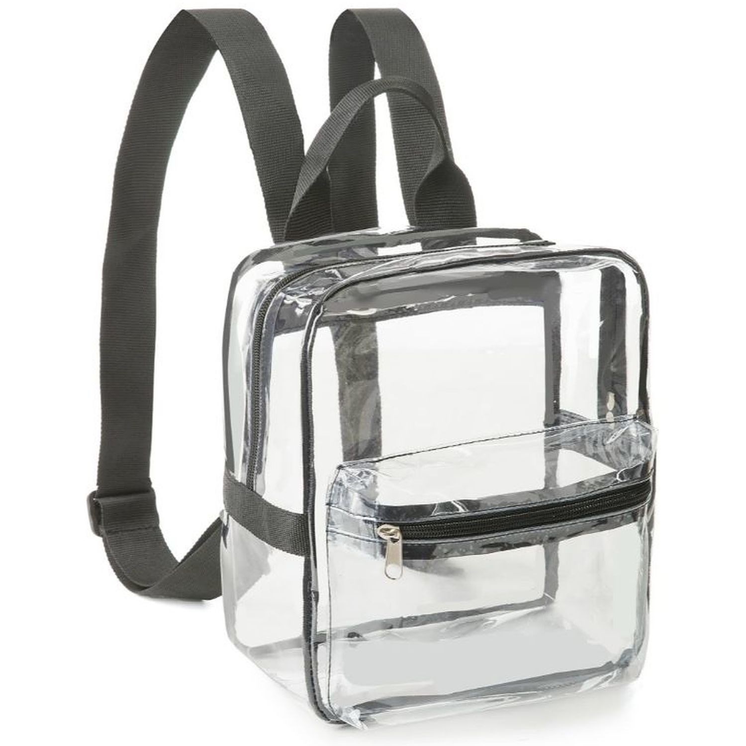 Mini Clear PVC Transparent Backpack with Front Accessory Pocket 5