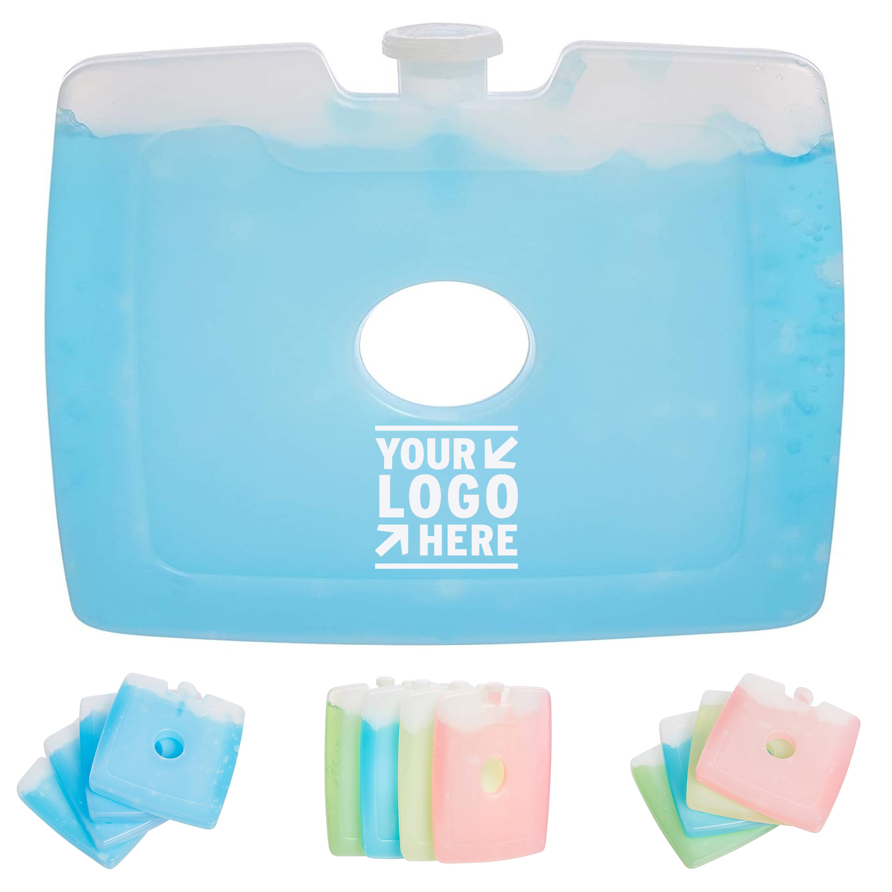 Basics Reusable Small Hard Sided Square Ice Pack 1