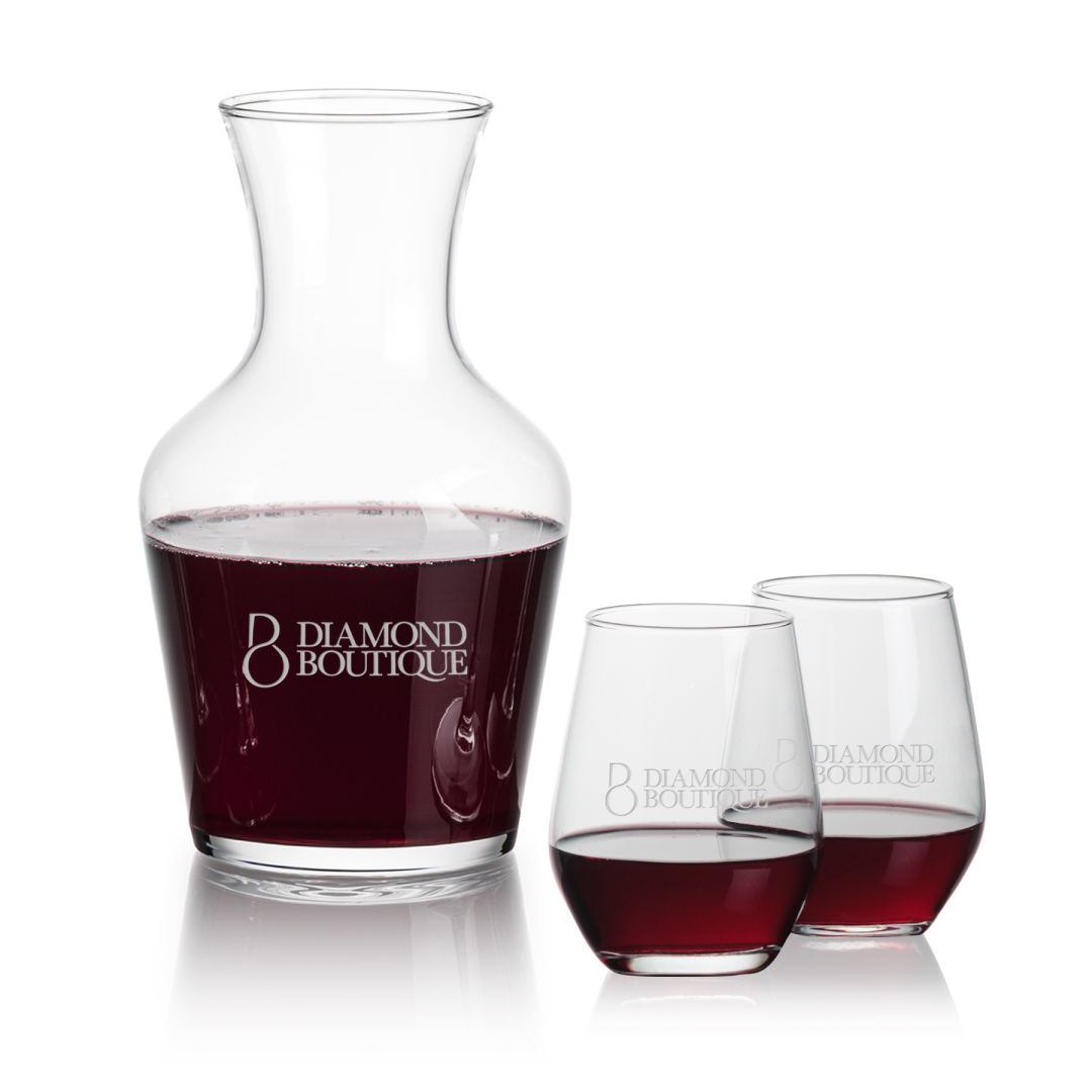 Summit Carafe & Mandelay Stemless Wine Set