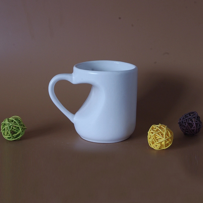 11 oz Coffee Mugs with Heart Shape Handle 8