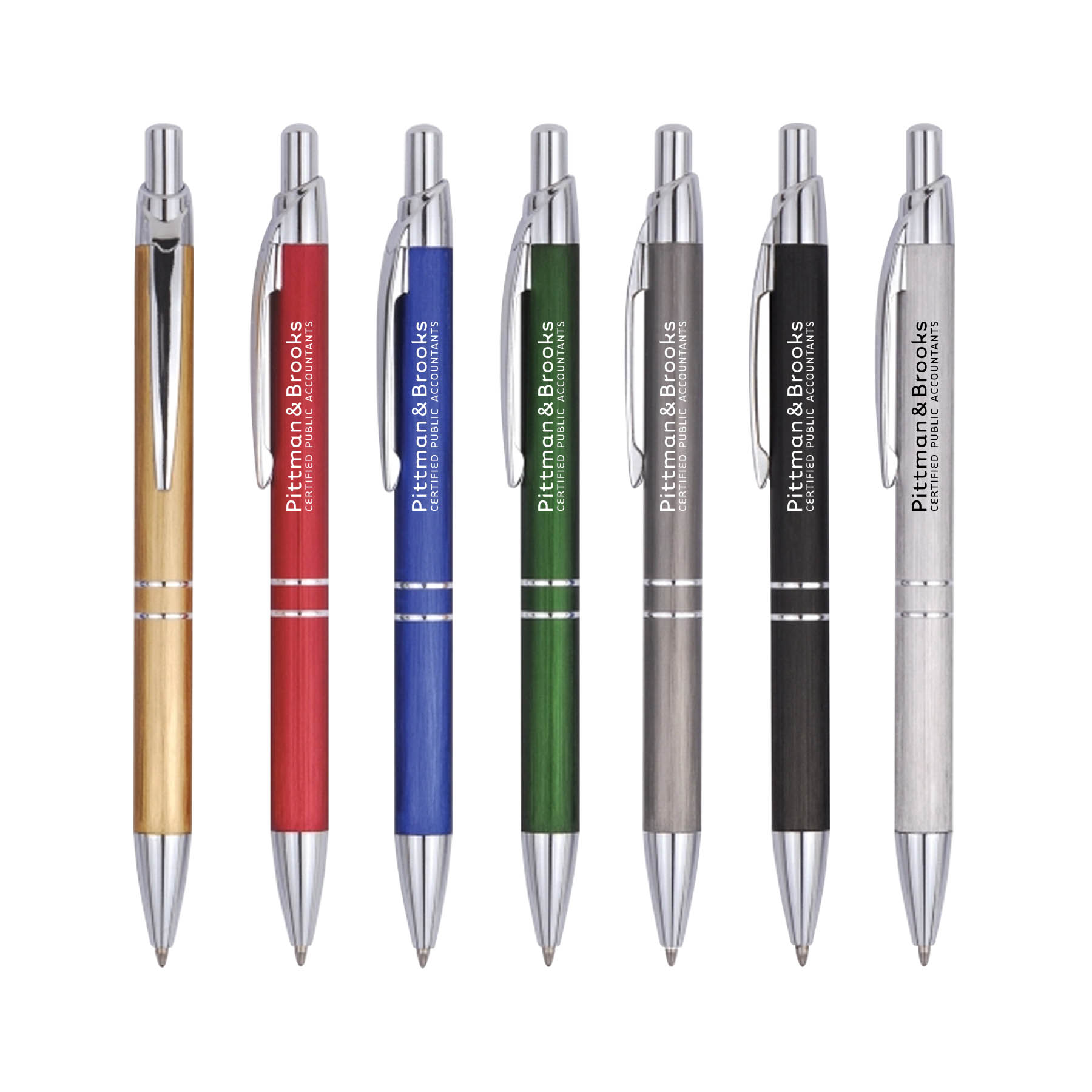 Click-Action Double Ring Ballpoint Metal Pen 9