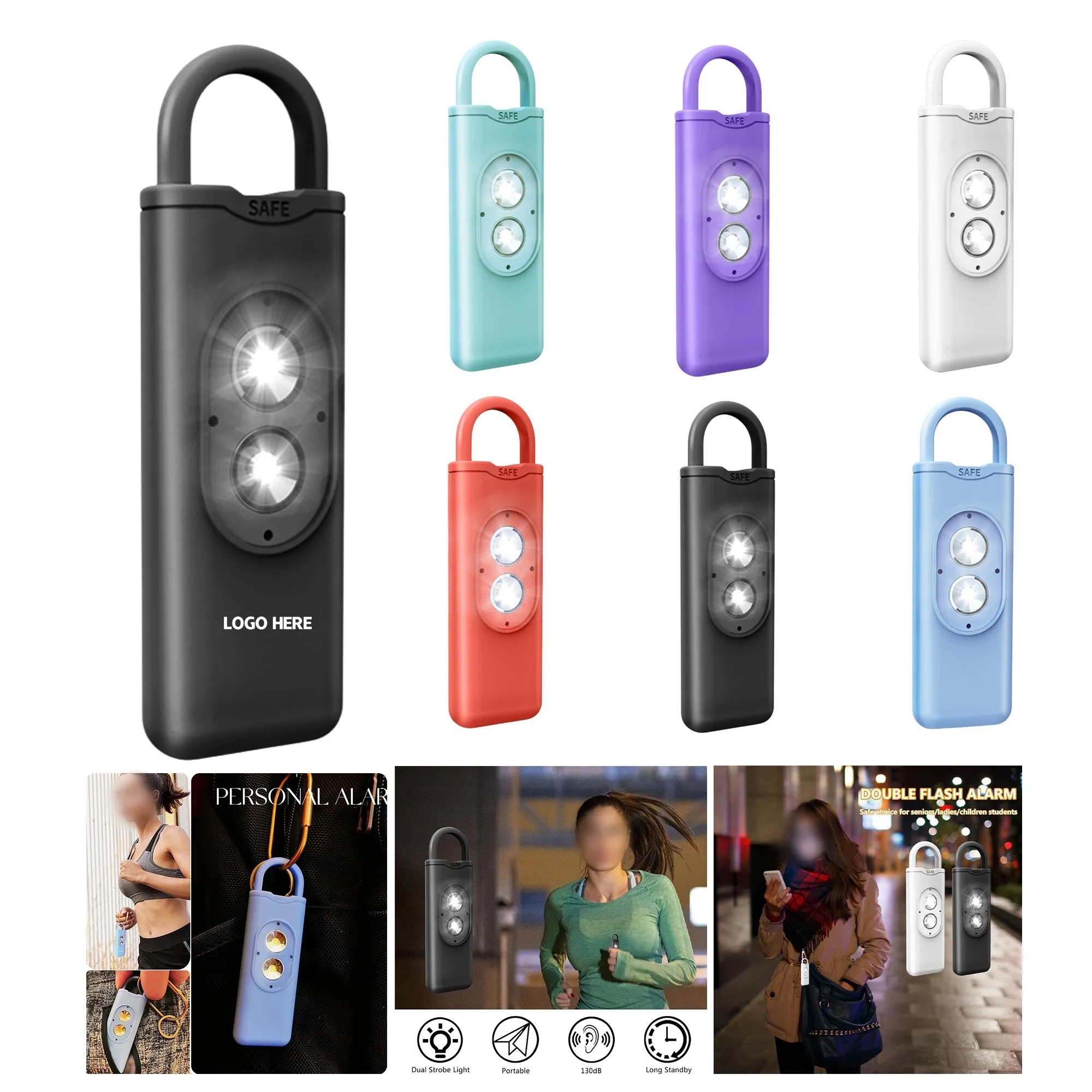 Self-Defense Alarm with Flashing Light 5