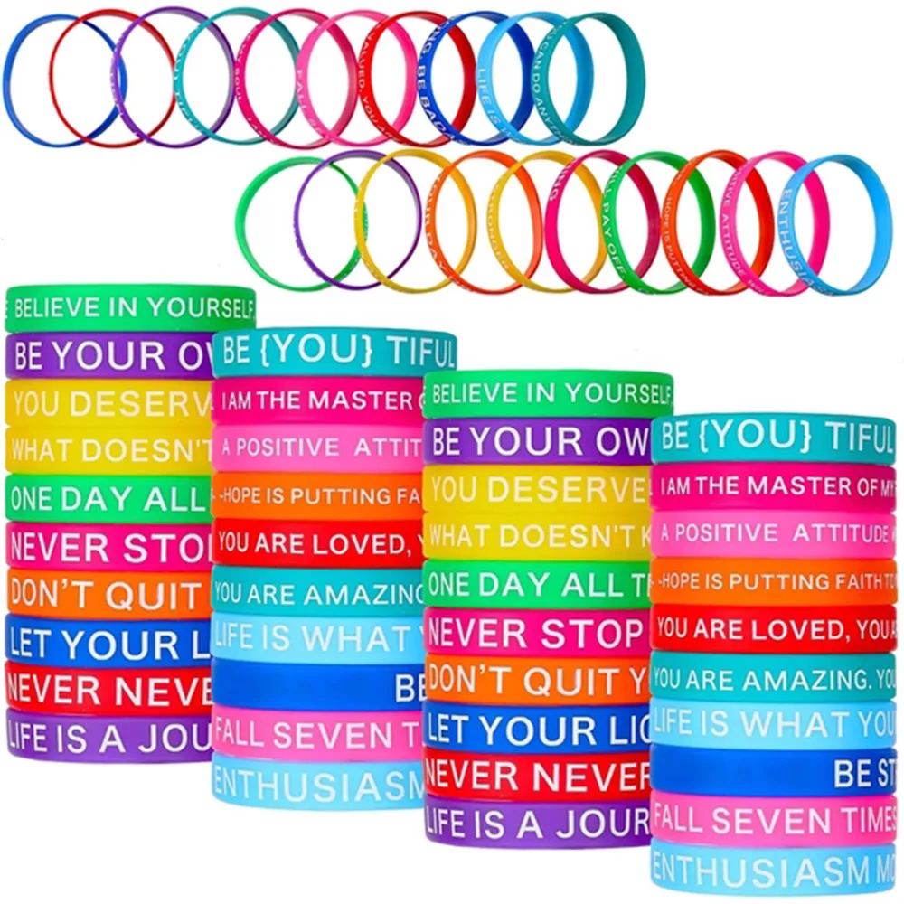 1/2" Width Silicone Wristband Custom Bracelet 4