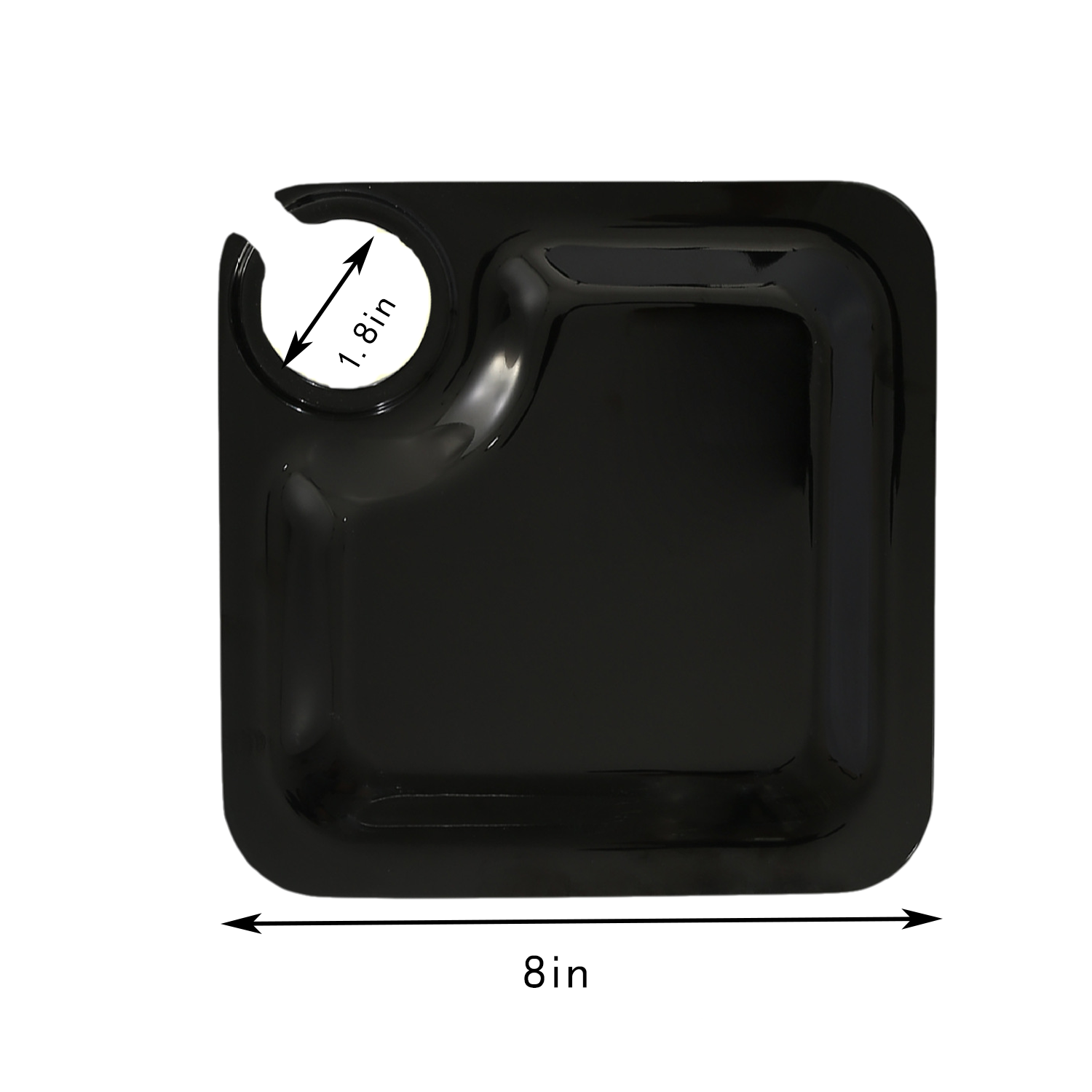 Melamine Appetizer Tray w/ Wine Glass Holder 4