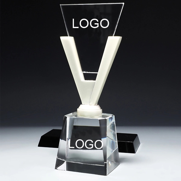 Optical Crystal V-shaped Award 3