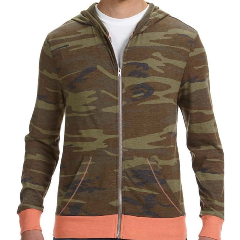 Alternative Mens Eco Long-Sleeve Printed Zip Hoodie 2