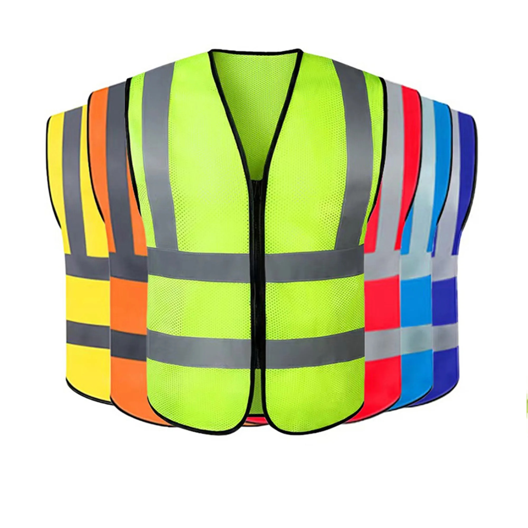 Breathable Reflective Safety Vest With Zipper