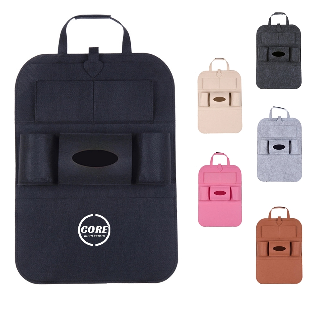 Pu Leather Car Backseat Organizer With Tablet Holder 2