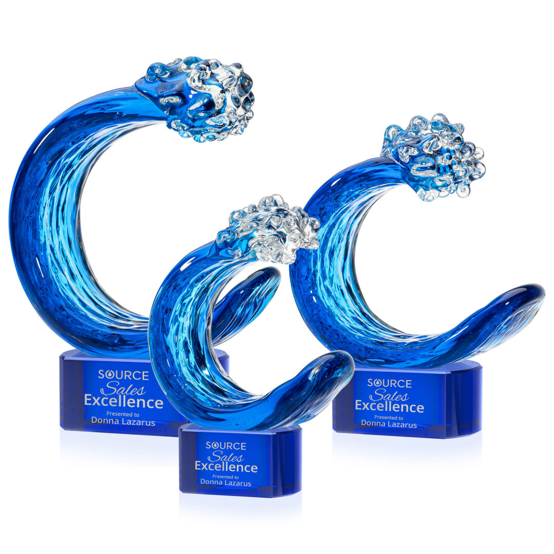 Oceana Award on Paragon Base - Blue