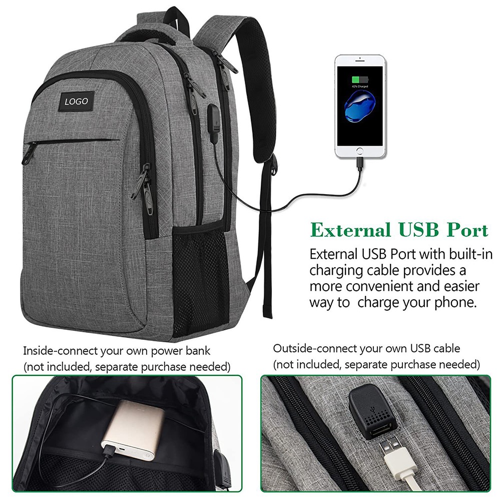 Large Travel Laptop Backpack with USB Charging Port 4