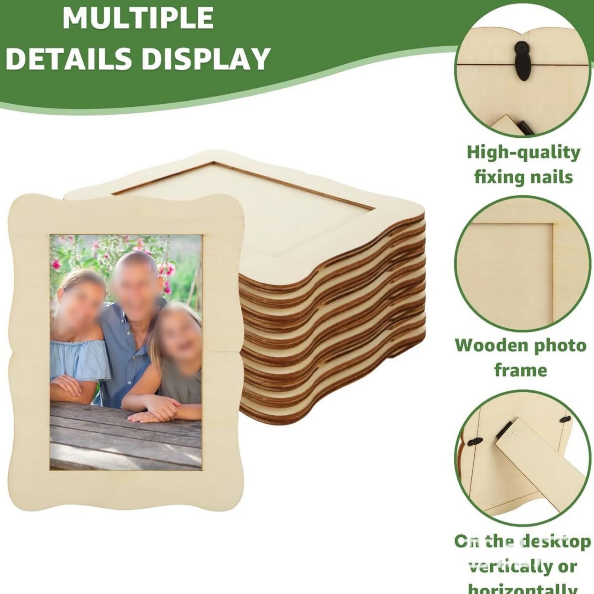 DIY Wooden Photo Frame Picture Display Stand 3