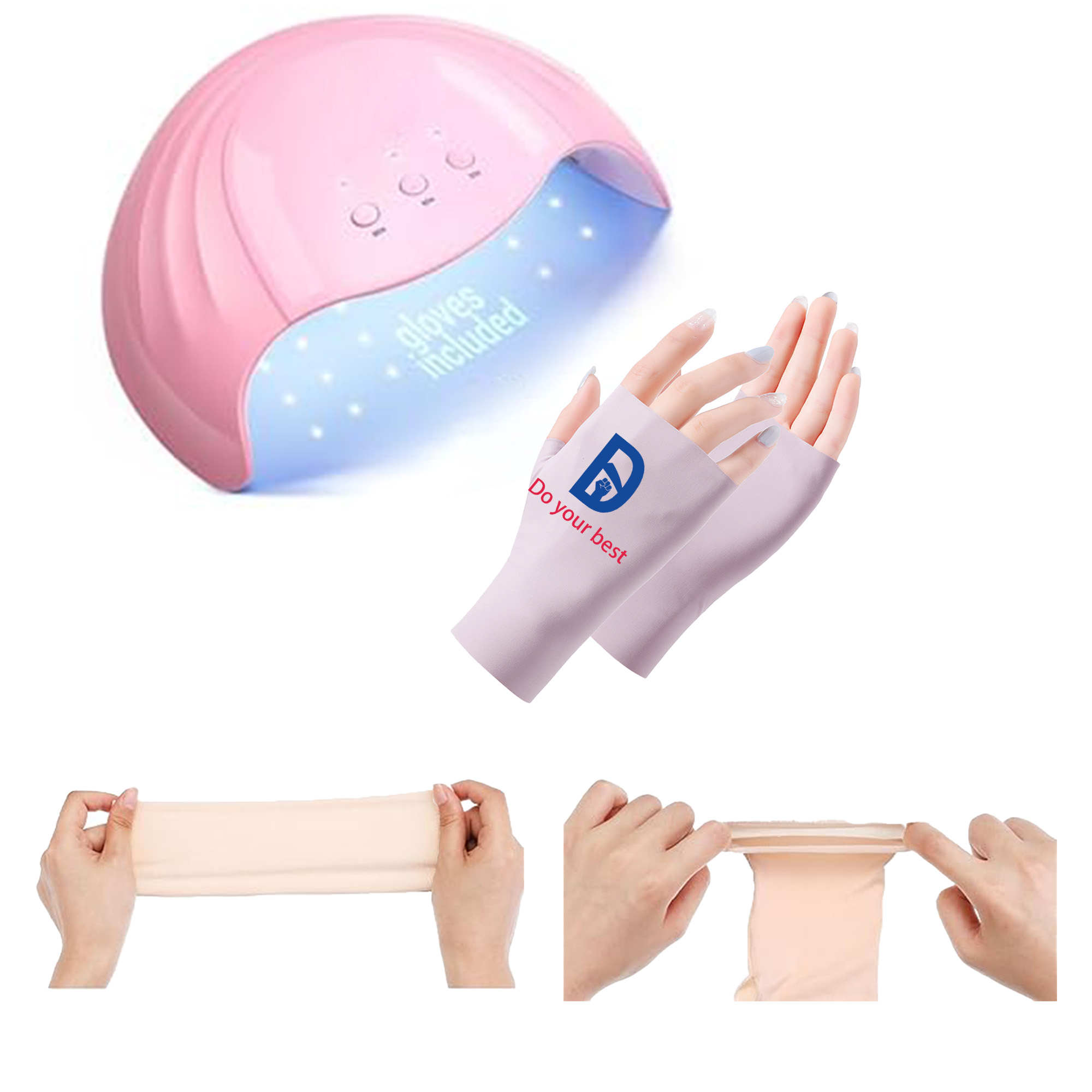 Skin Care Fingerless Mitt for Manicure and Sun 2