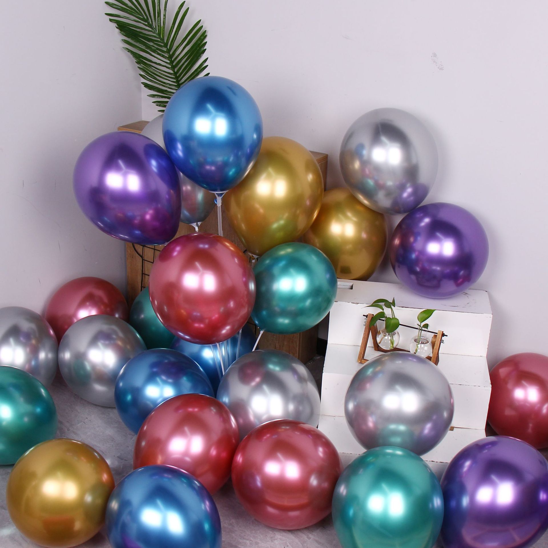 10" Metallic Advertising Helium Latex Balloon 13