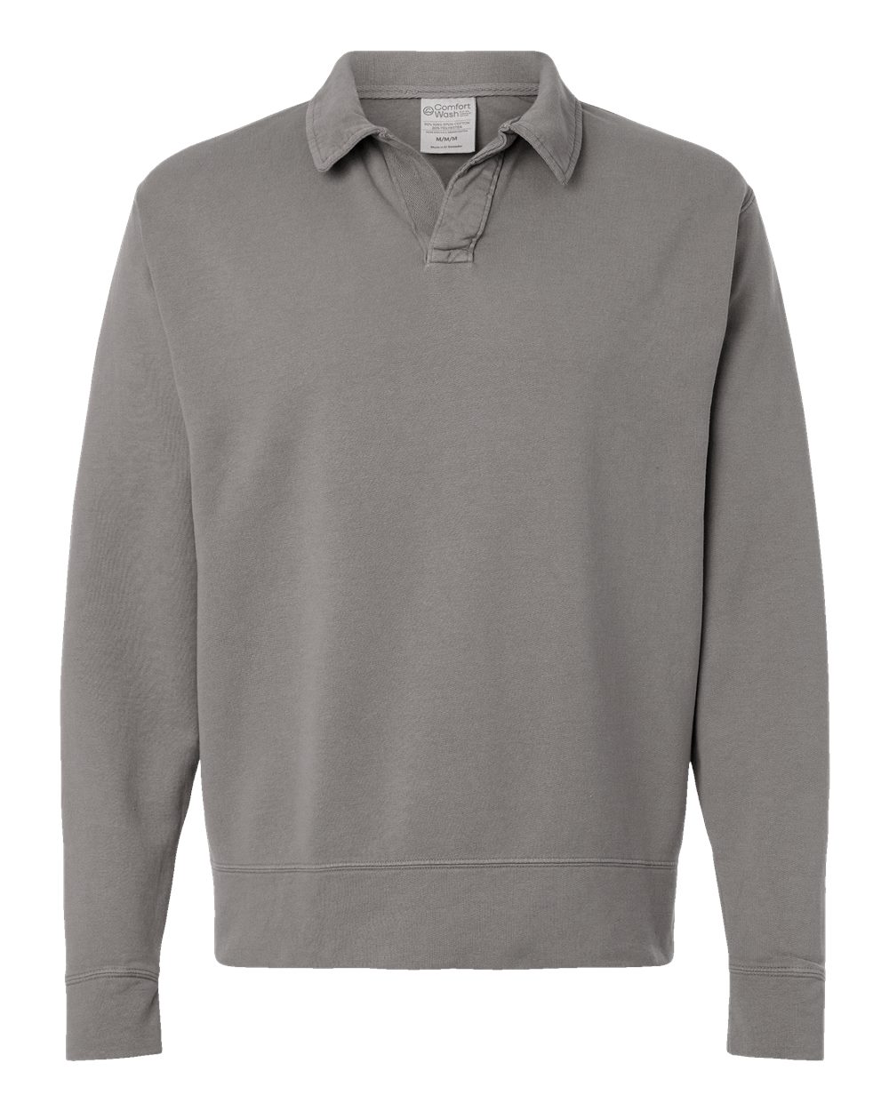 Unisex Garment-Dyed Polo Collar Sweatshirt - GDH490 32