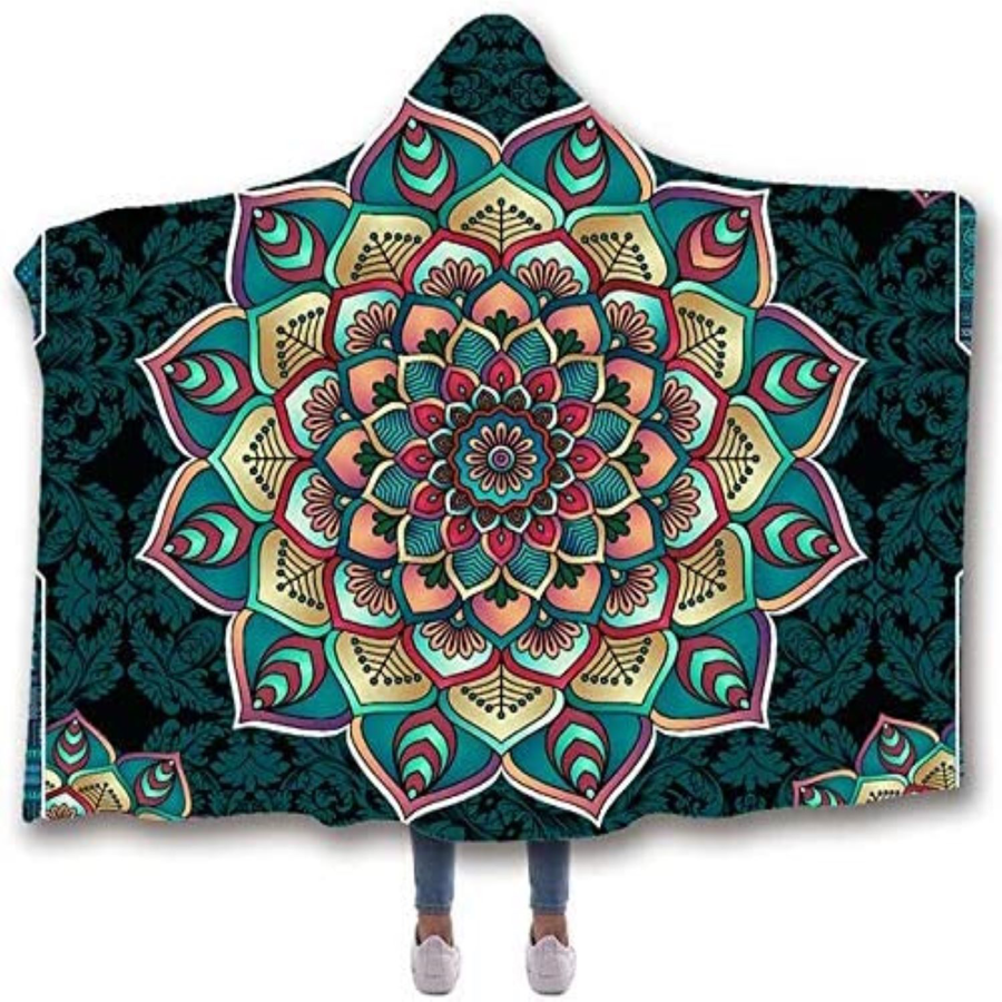 Custom Crystal Velvet Sublimation Cloak Blanket with Sherpa 1