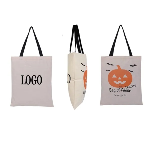 Halloween Gift Canvas Bag, custom tote bag with logo imprint 2