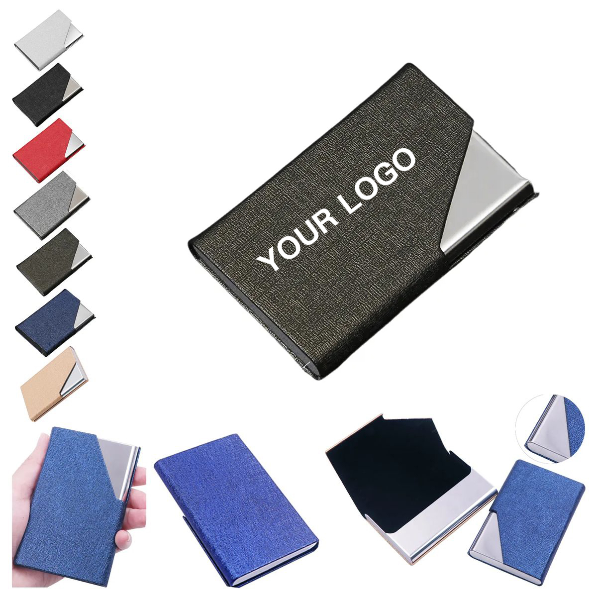 PU Leather Card Case with Magnetic Closure 2