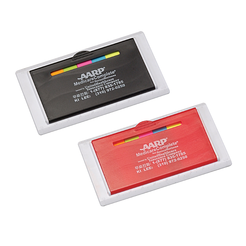 Clearance Item! Refillable 4 Inch Ruler with Sticky Notes Tabs 1