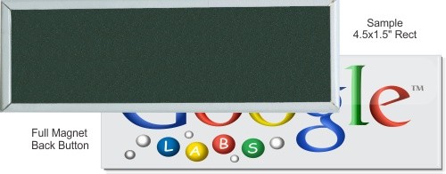 Full Magnet 4 1/2 Inch x 1 1/2 Inch Rectangular Button 1