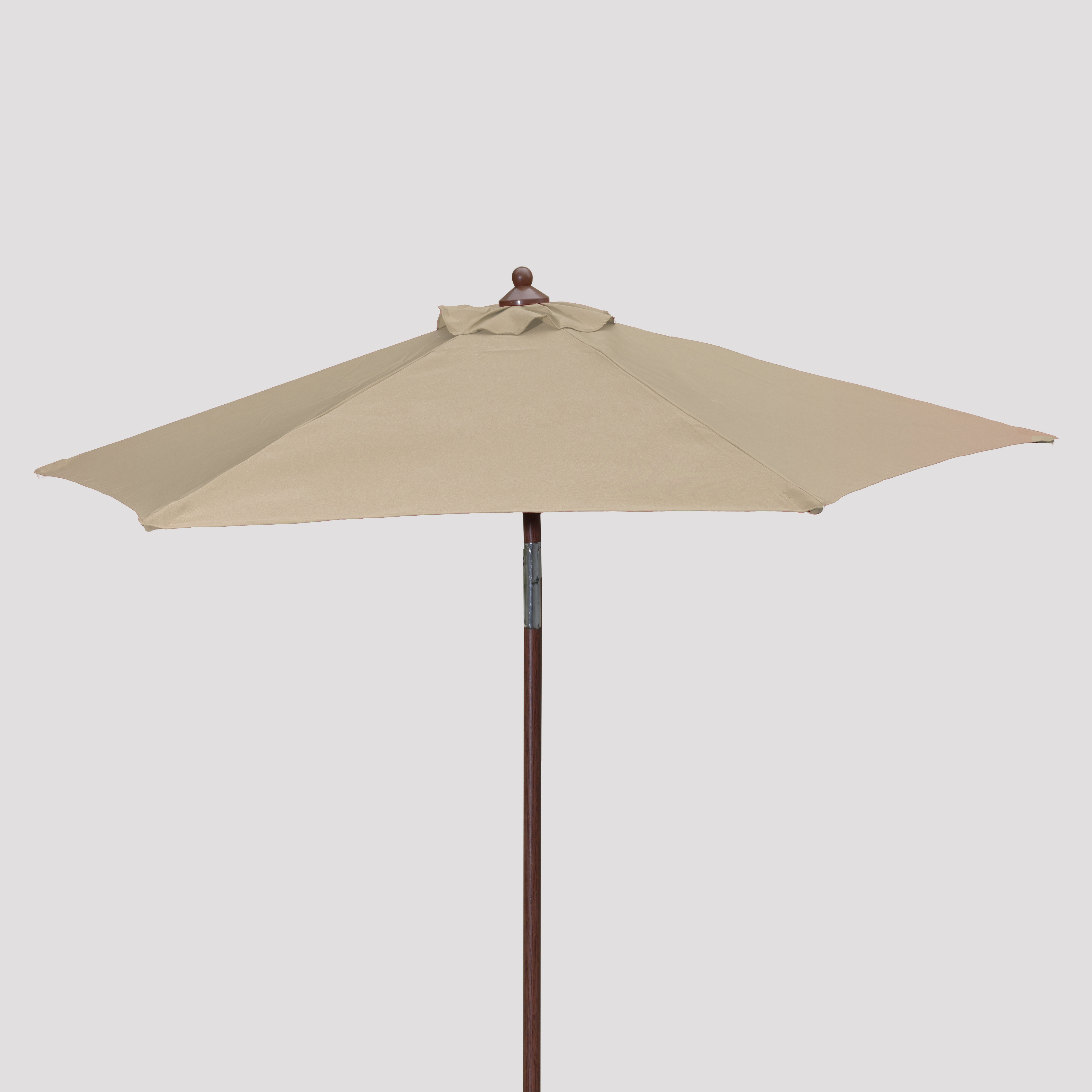 7' Wood Look Market Umbrella with Tilt