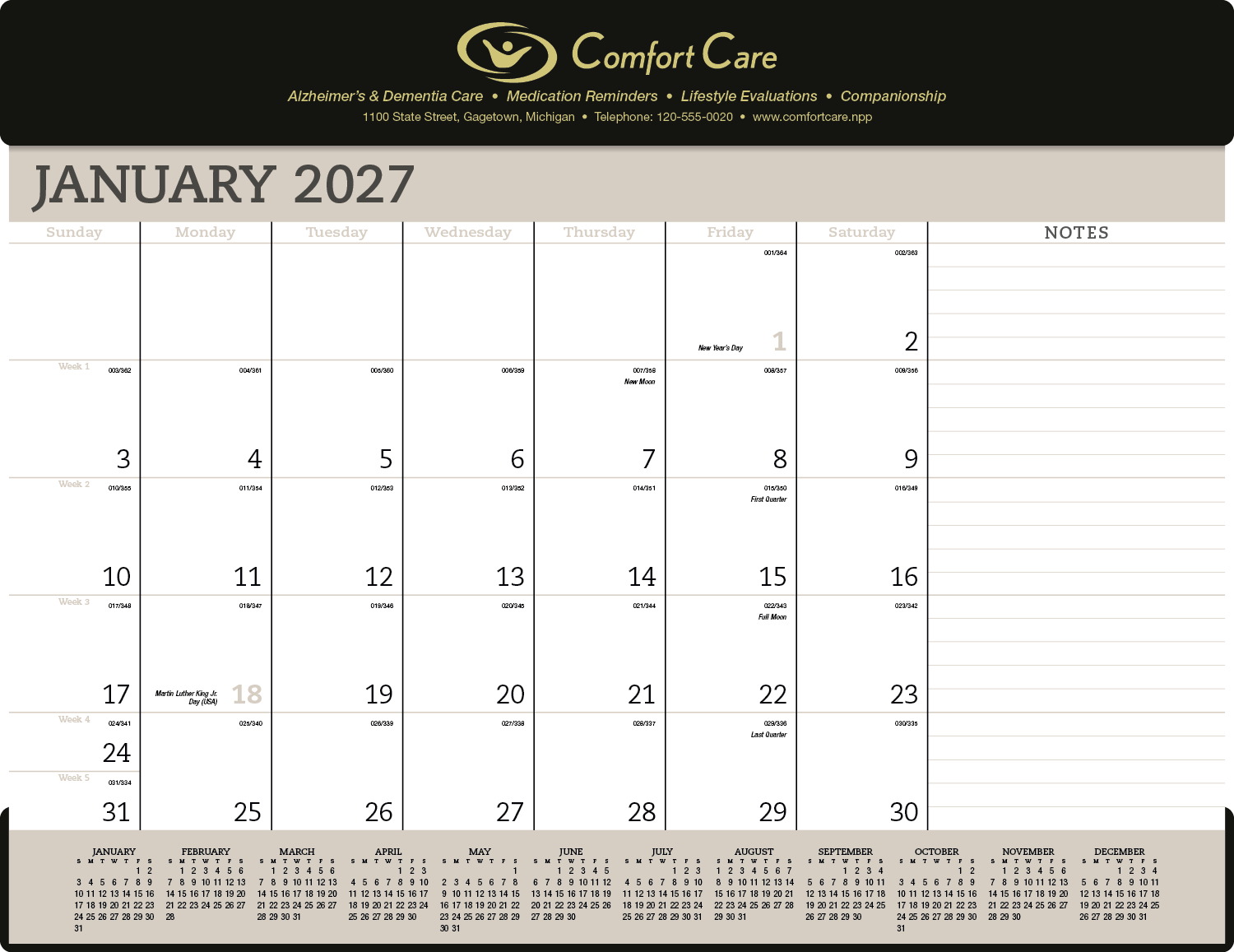 Triumph® Calendars Vinyl Desk Pad 13