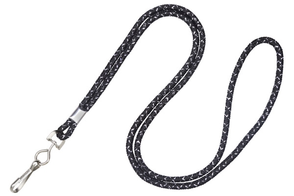 1/8" Metallic Round Cord Blank Lanyard (J-Hook) 3