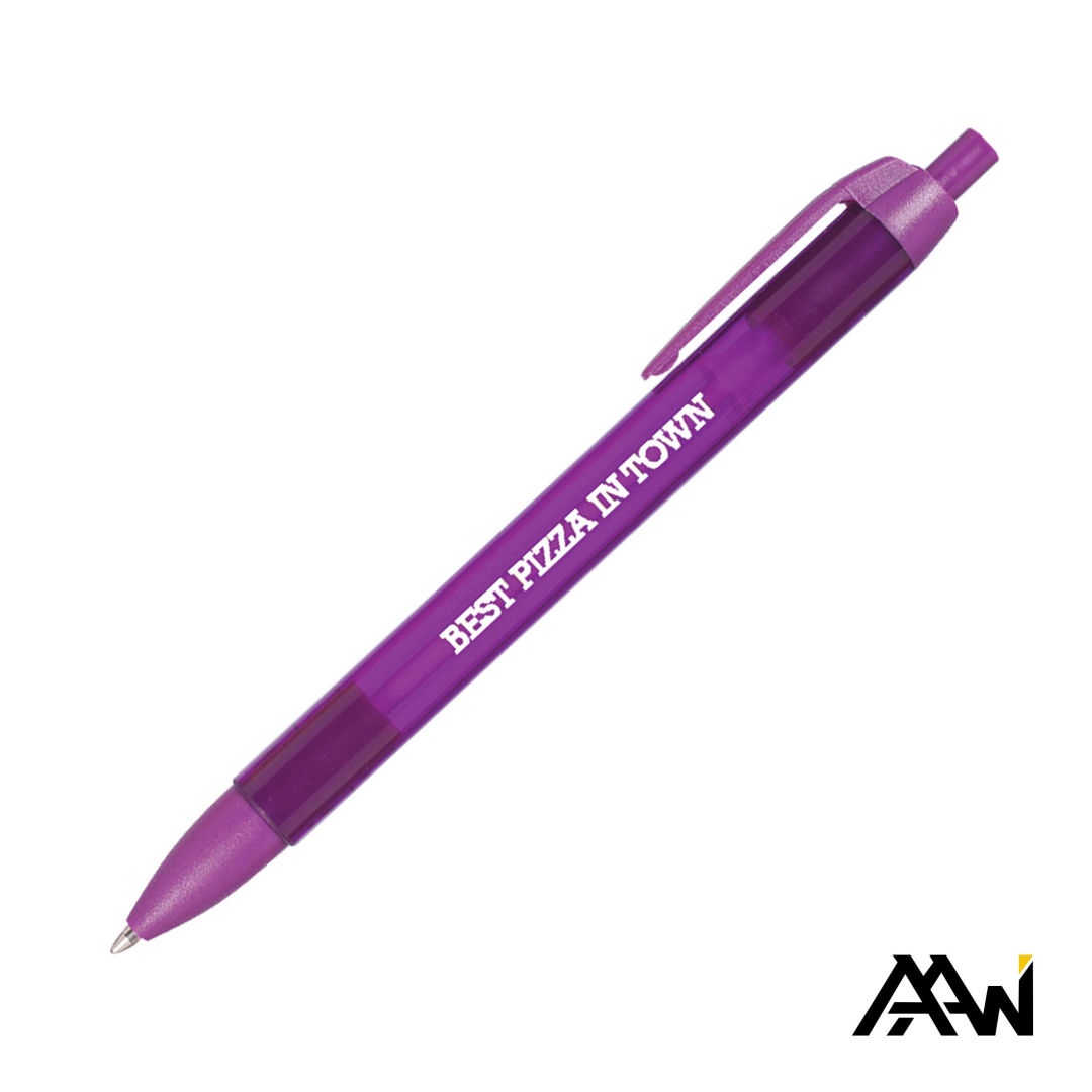 Widebody Pen w/Translucent Barrel - Matte Colored Accent 12
