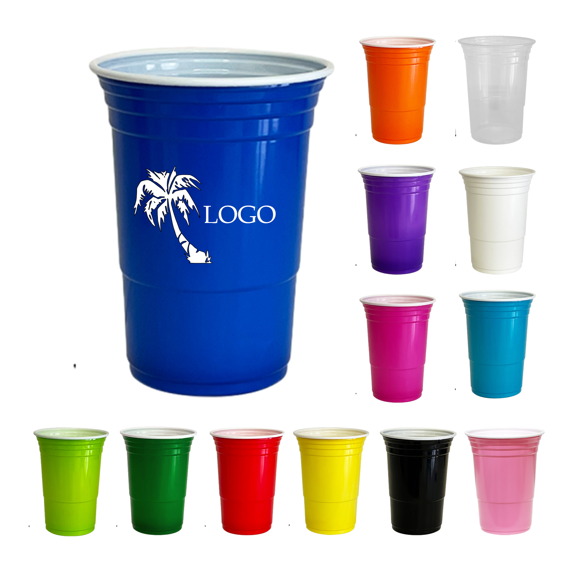 16oz Multicolor Disposable Party Cups 2