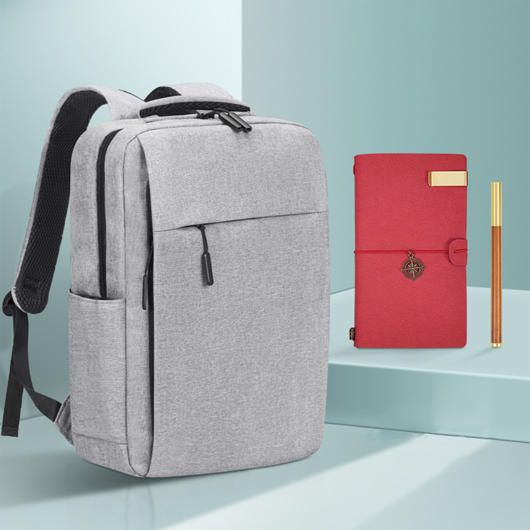 Business Travel Backpack Set Including Notebook And Pen 3