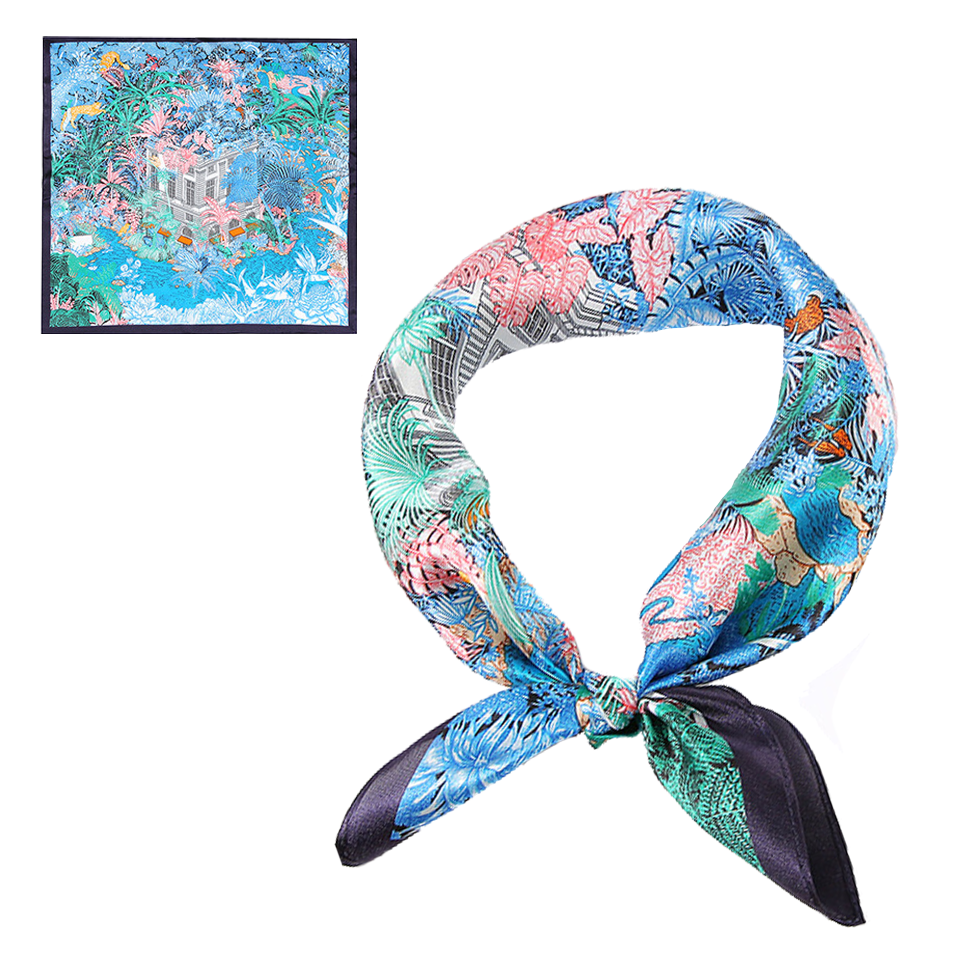 100% Mulberry Silk Bandana Scarf 6