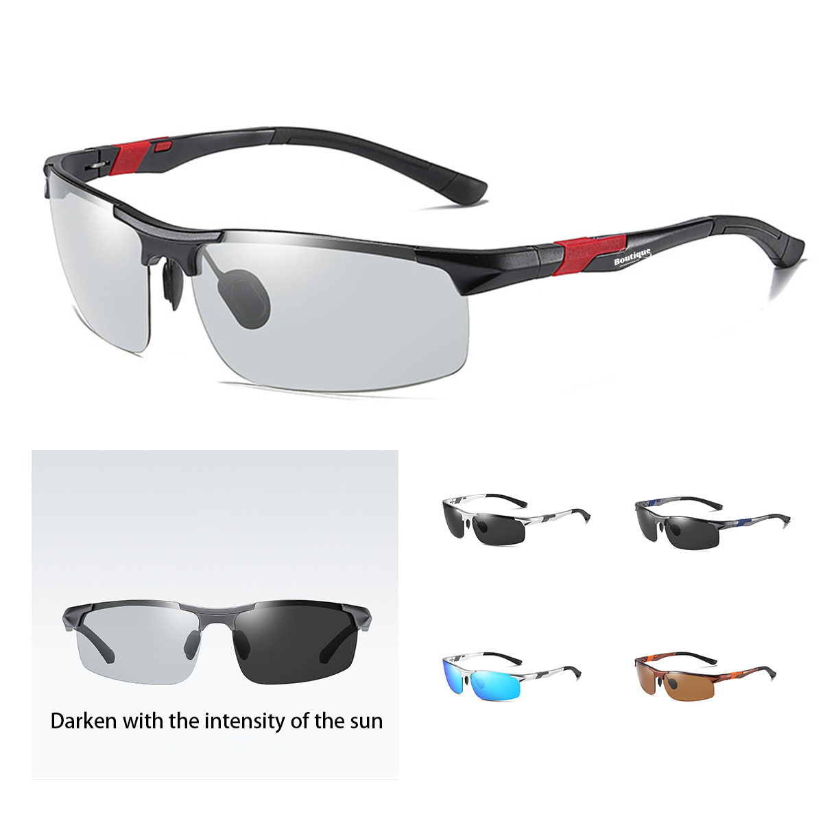 Color change Polarized light Golf Fishing Outdoor Sunglasses 2