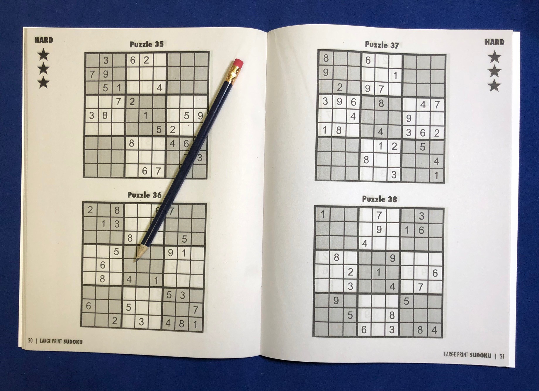 PUZZLE PACK - LARGE PRINT Sudoku Puzzle Book - Volume 1 with pencil 2
